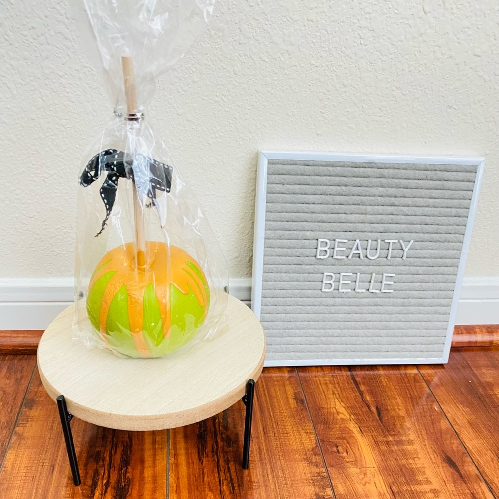 Halloween faux caramel apple decor
